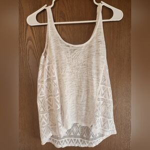 Eyeshadow White Lace Tank Top